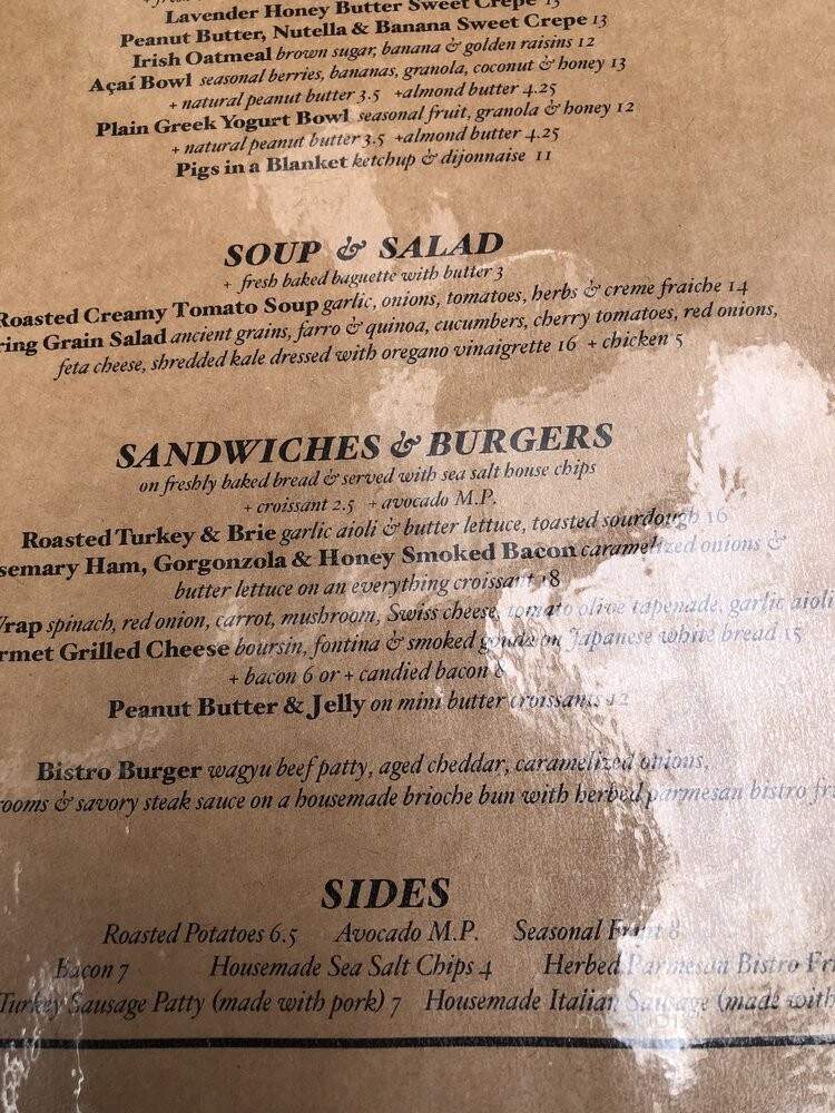 Clayton's Bakery & Bistro - Coronado, CA menu_pic