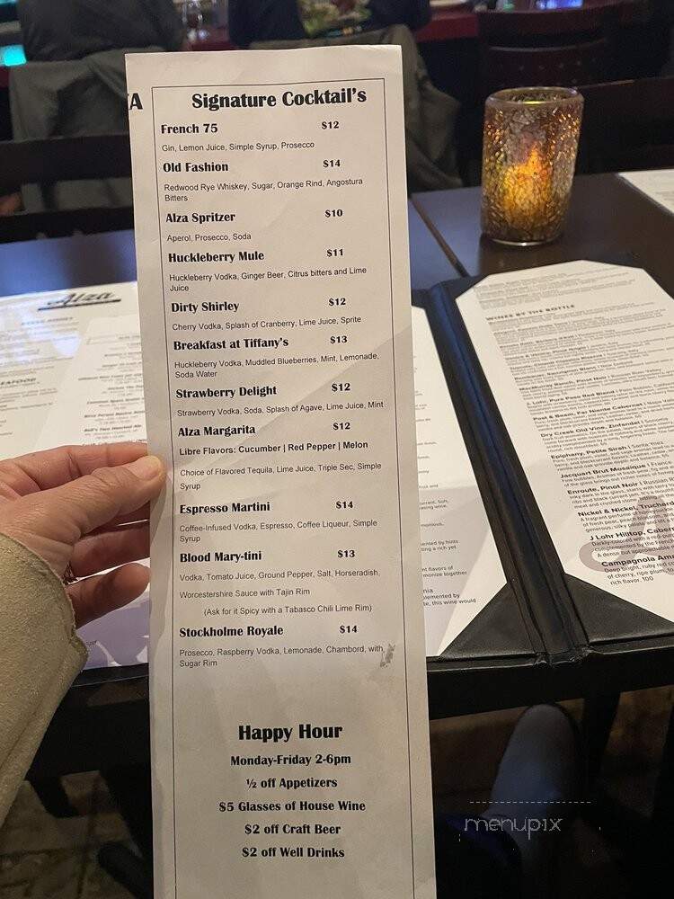 Alza Italian Kitchen - Rancho Santa Margarita, CA menu_pic