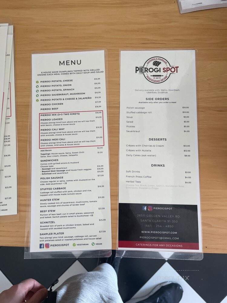 Pierogi Spot - Santa Clarita, CA menu_pic