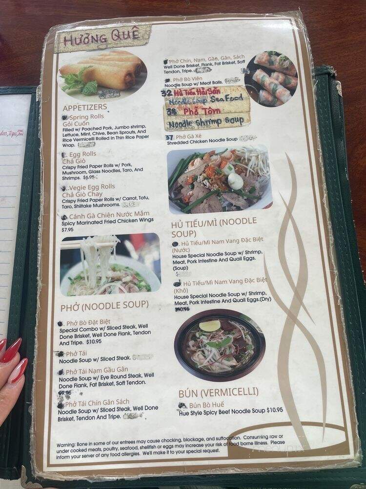 Pho Huong Que - Oakland, CA menu_pic