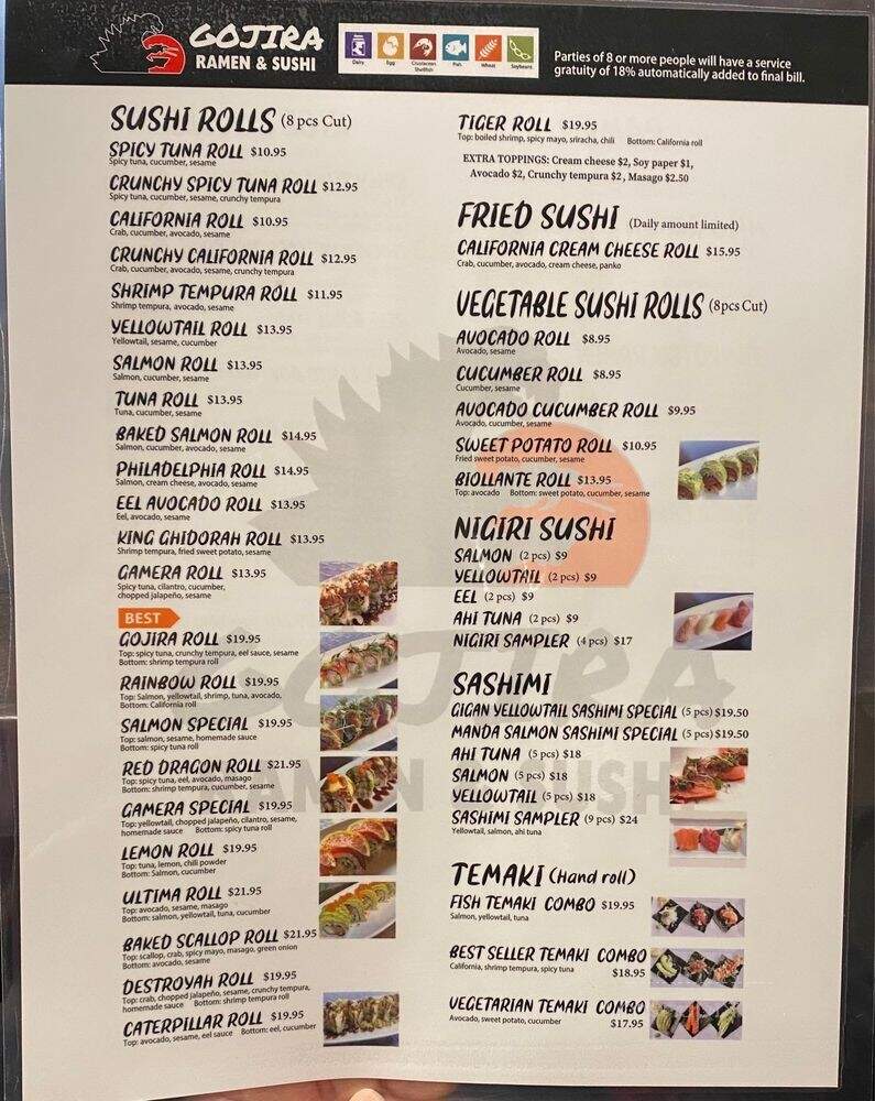 Gojira Ramen & Sushi - Mammoth Lakes, CA menu_pic