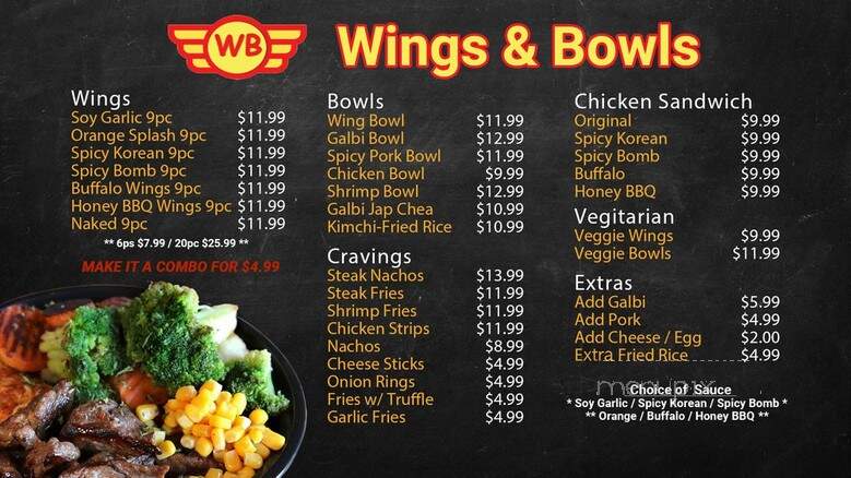 Wings & Bowls - Santa Ana, CA menu_pic