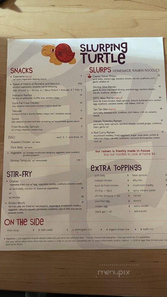 Slurping Turtle - Columbus, OH menu_pic