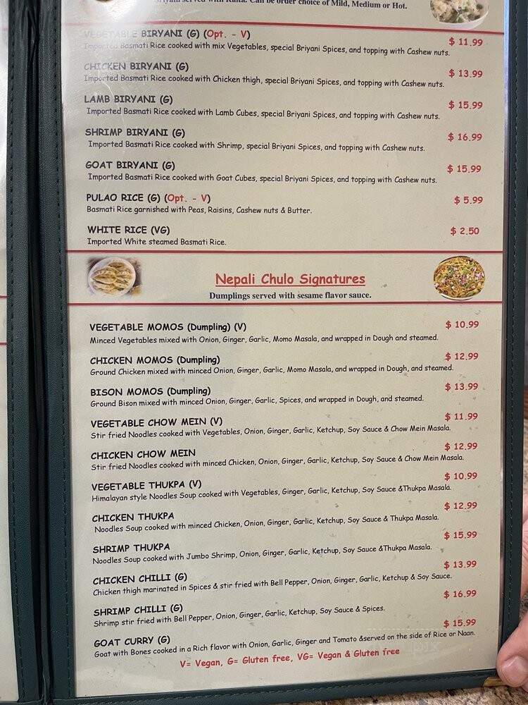 Nepali Chulo - West Valley City, UT menu_pic