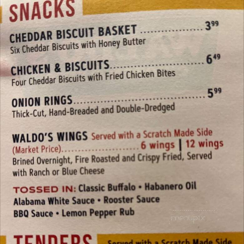 Waldo's Chicken & Beer - Nashville, TN menu_pic