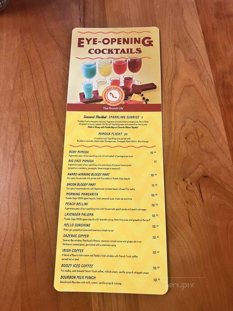 Ruby Sunshine - Chattanooga, TN menu_pic