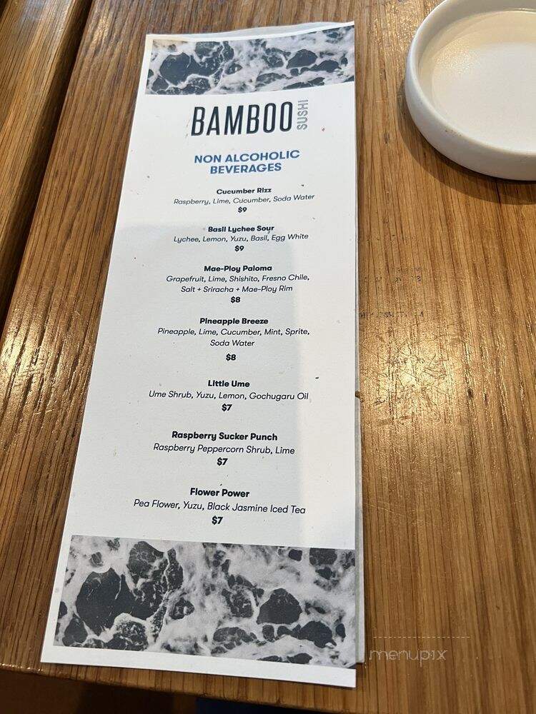 Bamboo Sushi - Seattle, WA menu_pic