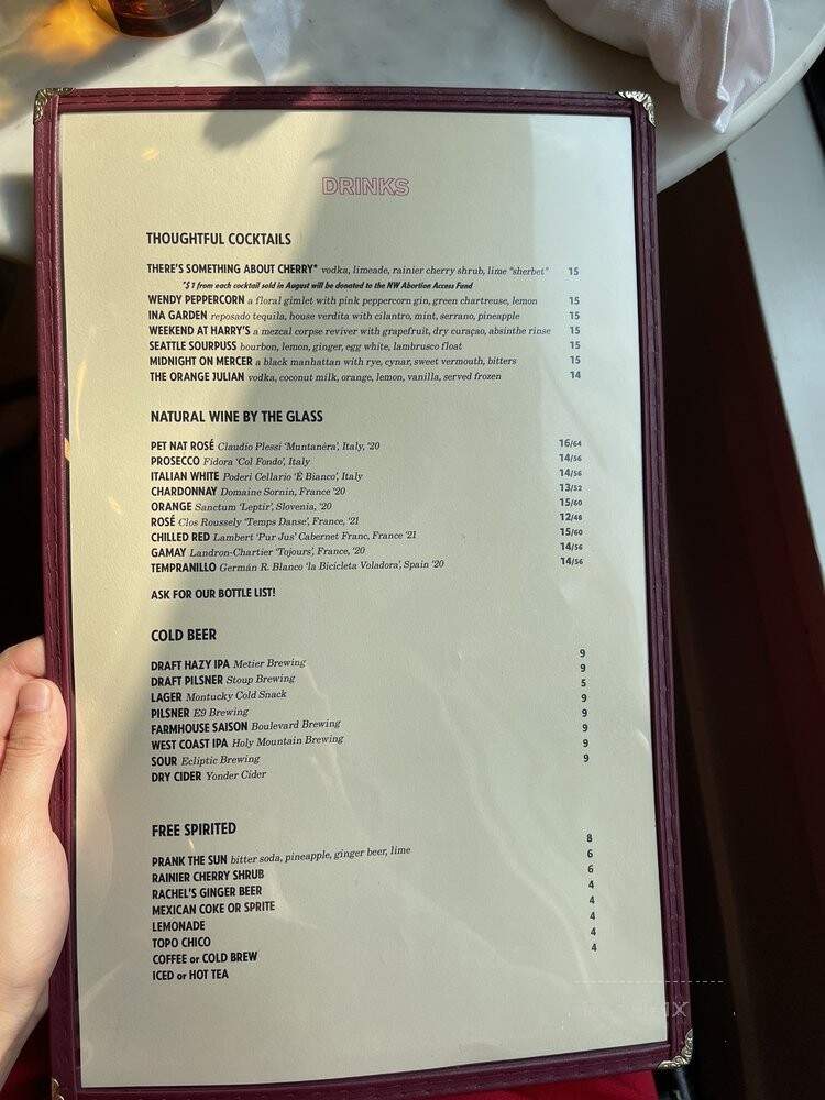 Harry's Fine Foods - Seattle, WA menu_pic