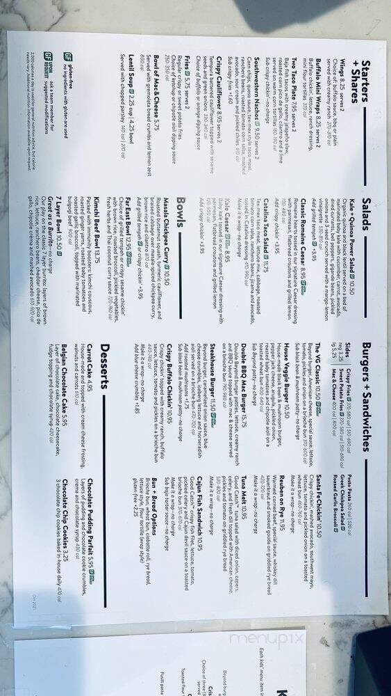 Veggie Grill - Burbank, CA menu_pic