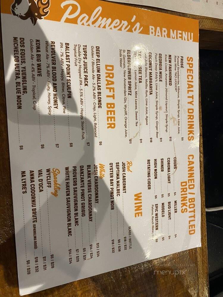 Palmer's Hot Chicken - Dallas, TX menu_pic