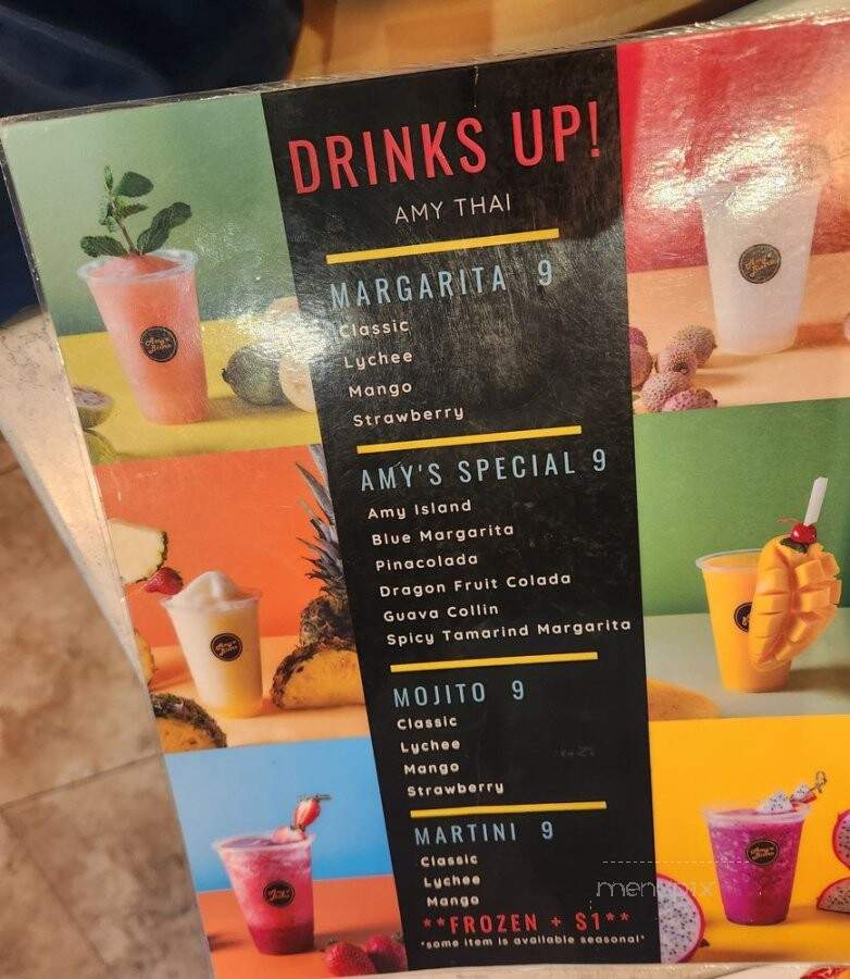 Amy Thai Bistro - Brooklyn, NY menu_pic