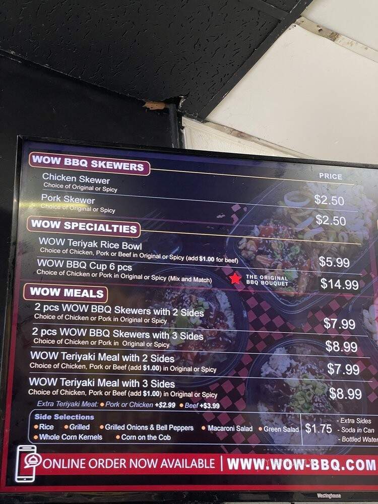 WOW BBQ - Anaheim, CA menu_pic