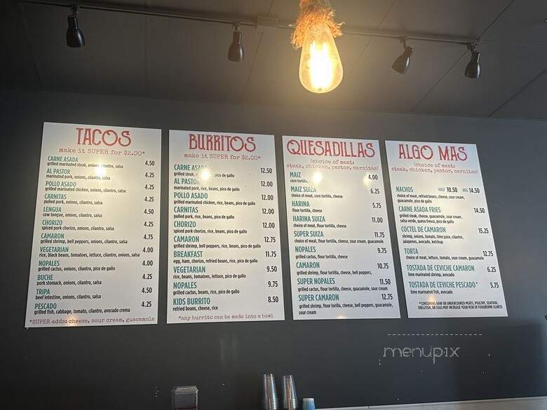 Tacoa Tacos Y Tequila - Sacramento, CA menu_pic