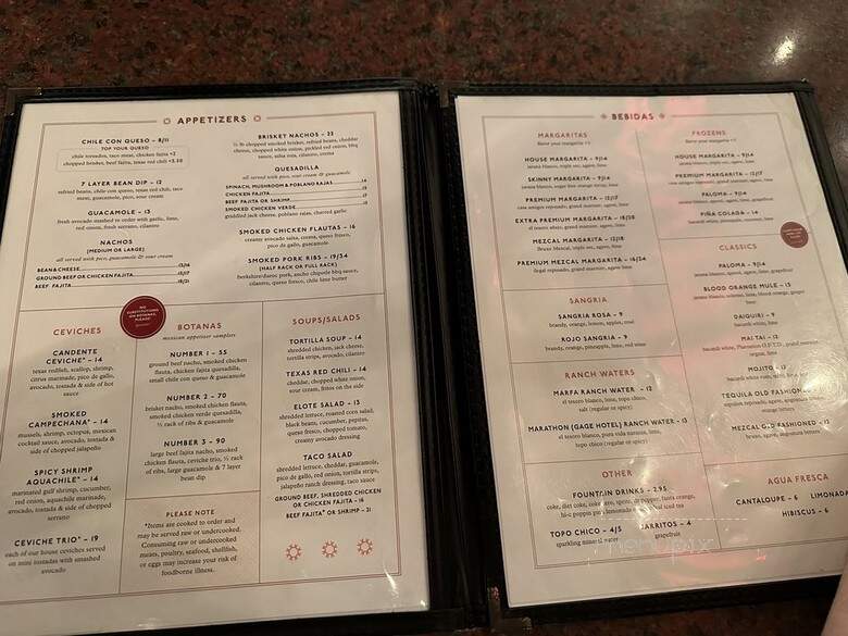 Candente - Houston, TX menu_pic
