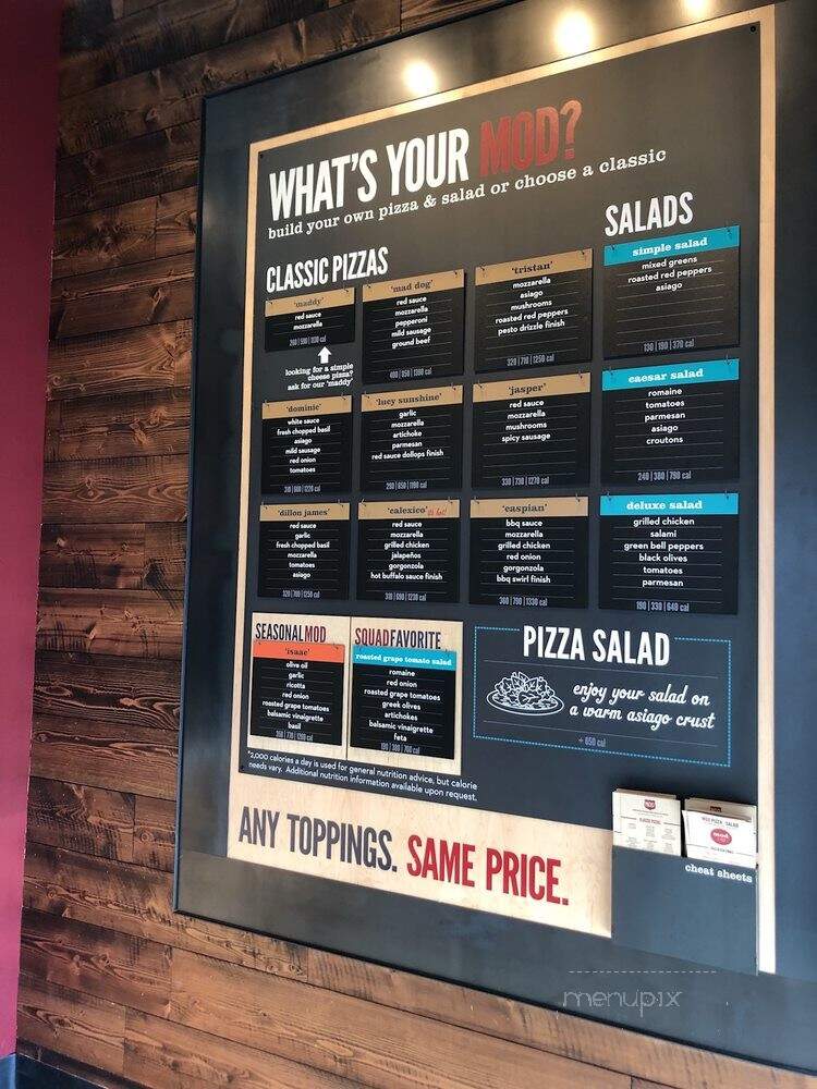 MOD Pizza - McKinney, TX menu_pic