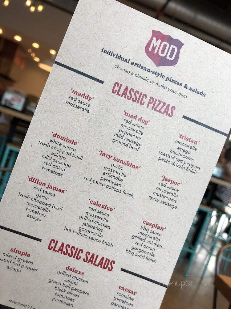 MOD Pizza - McKinney, TX menu_pic