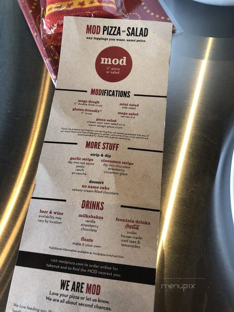 MOD Pizza - McKinney, TX menu_pic
