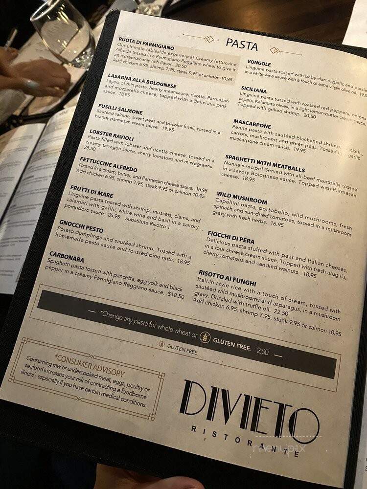 Divieto Ristorante - Aventura, FL menu_pic