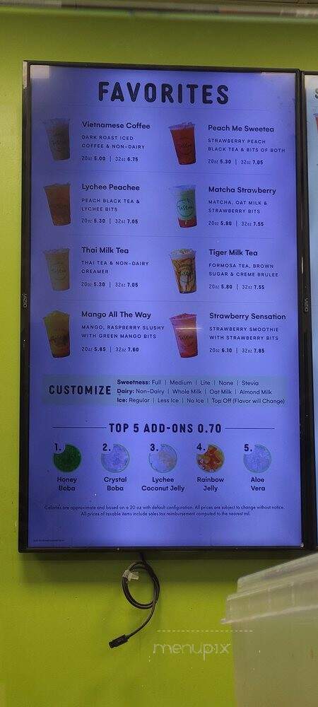 Tastea - San Diego, CA menu_pic