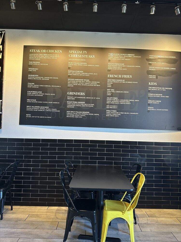 Paulie's South Street Steaks - Las Vegas, NV menu_pic