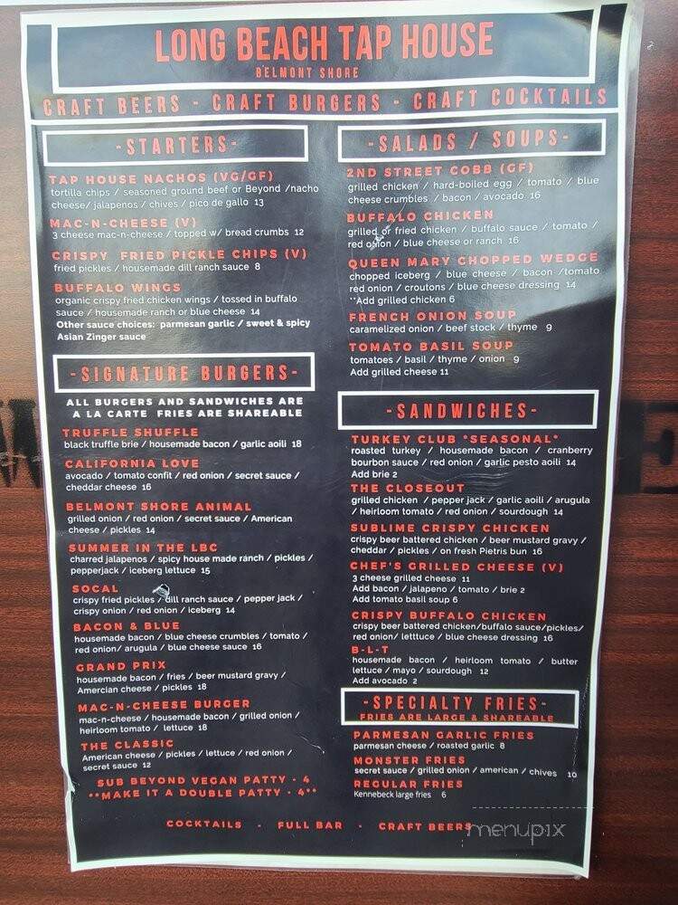 Long Beach Tap House - Long Beach, CA menu_pic