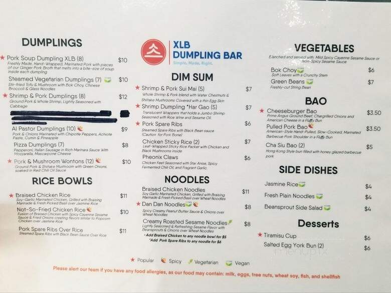 XLB Dumpling Bar - Brea, CA