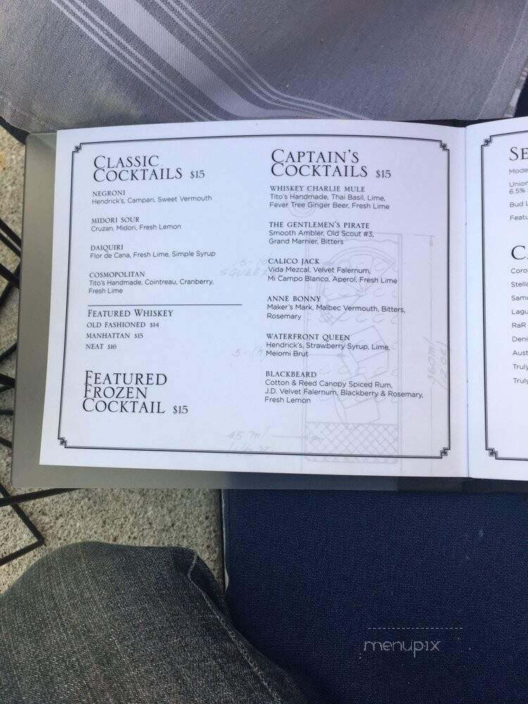 Whiskey Charlie - Washington, DC menu_pic