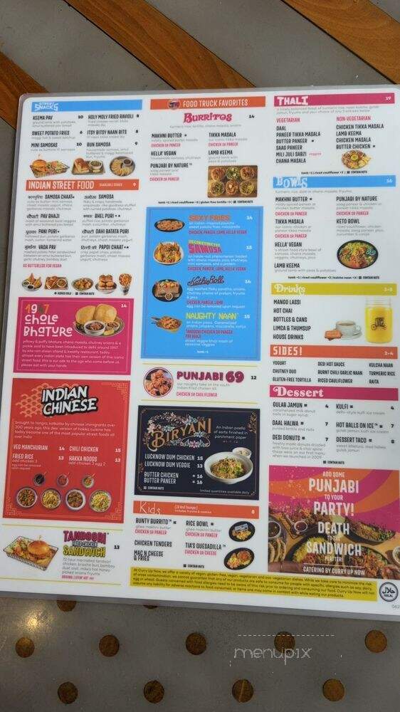 Curry Up Now - Irvine, CA menu_pic