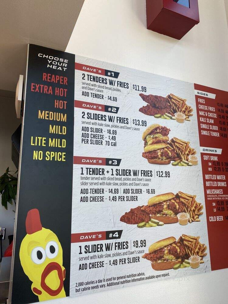 Dave's Hot Chicken - Los Angeles, CA menu_pic