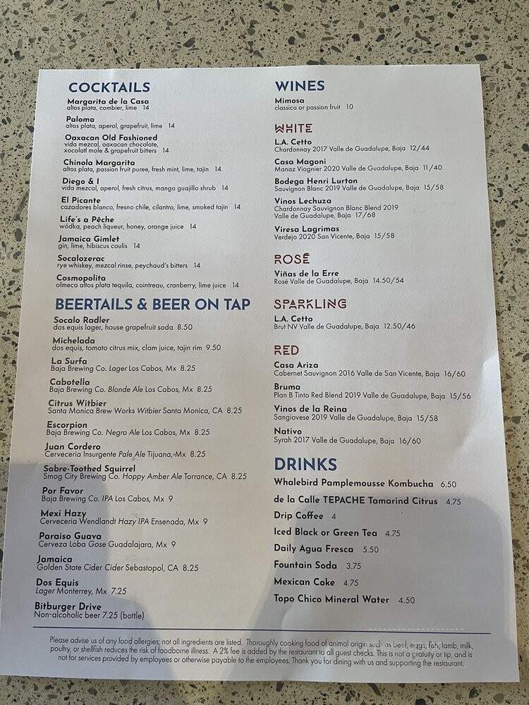 Socalo - Santa Monica, CA menu_pic