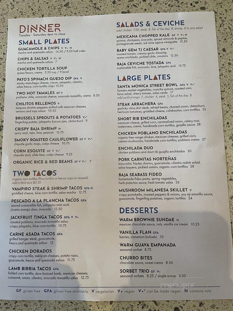 Socalo - Santa Monica, CA menu_pic