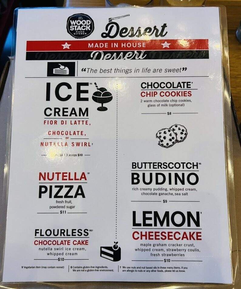 Wood Stack Pizza Kitchen - Metuchen, NJ menu_pic