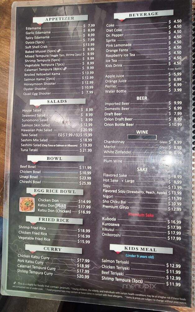 Sapporo Sushi - Menifee, CA menu_pic