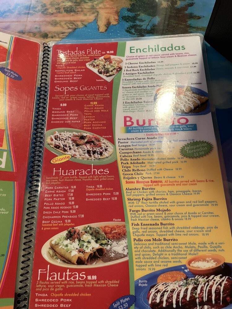 Tortas De Fuego - Sedona, AZ menu_pic