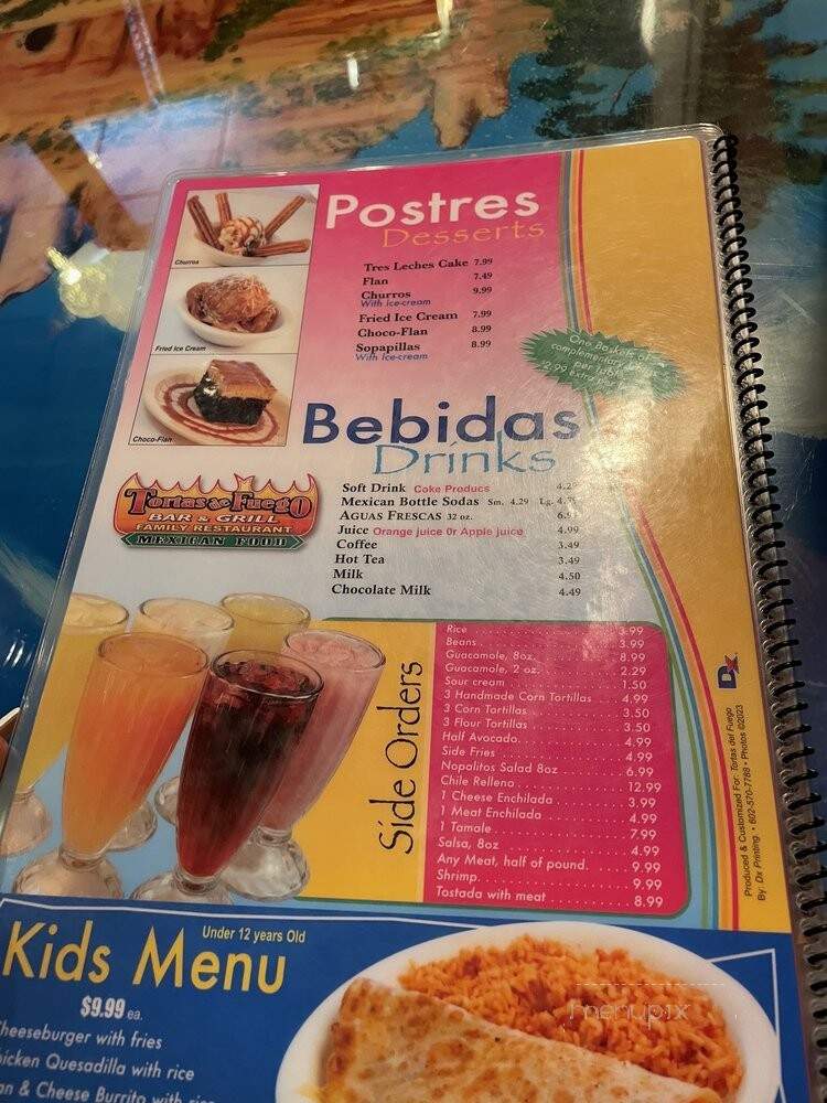 Tortas De Fuego - Sedona, AZ menu_pic