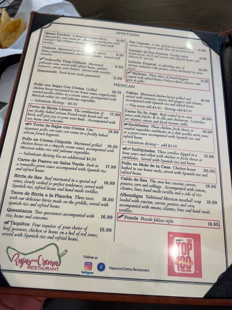 Rajas con Crema - Maywood, CA menu_pic