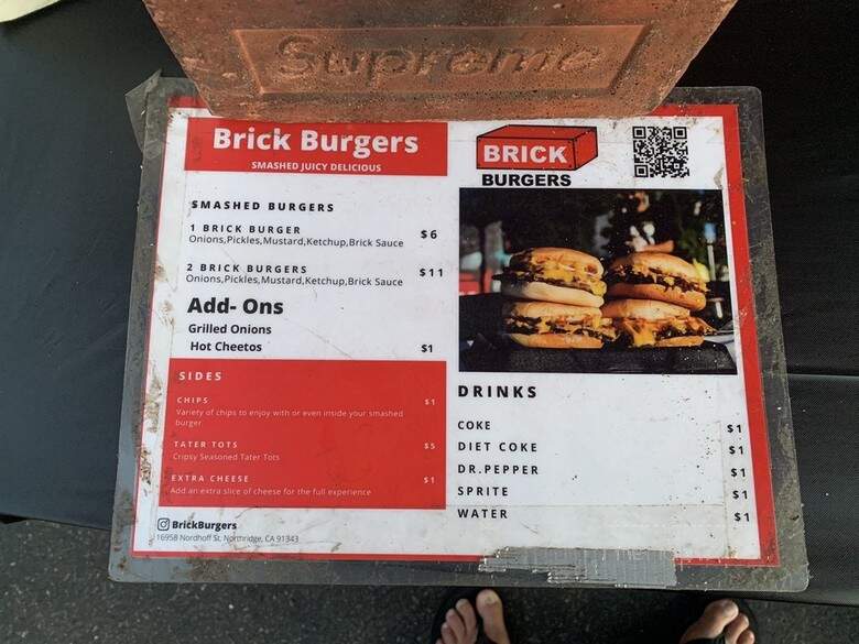 Brick Burgers - Los Angeles, CA menu_pic