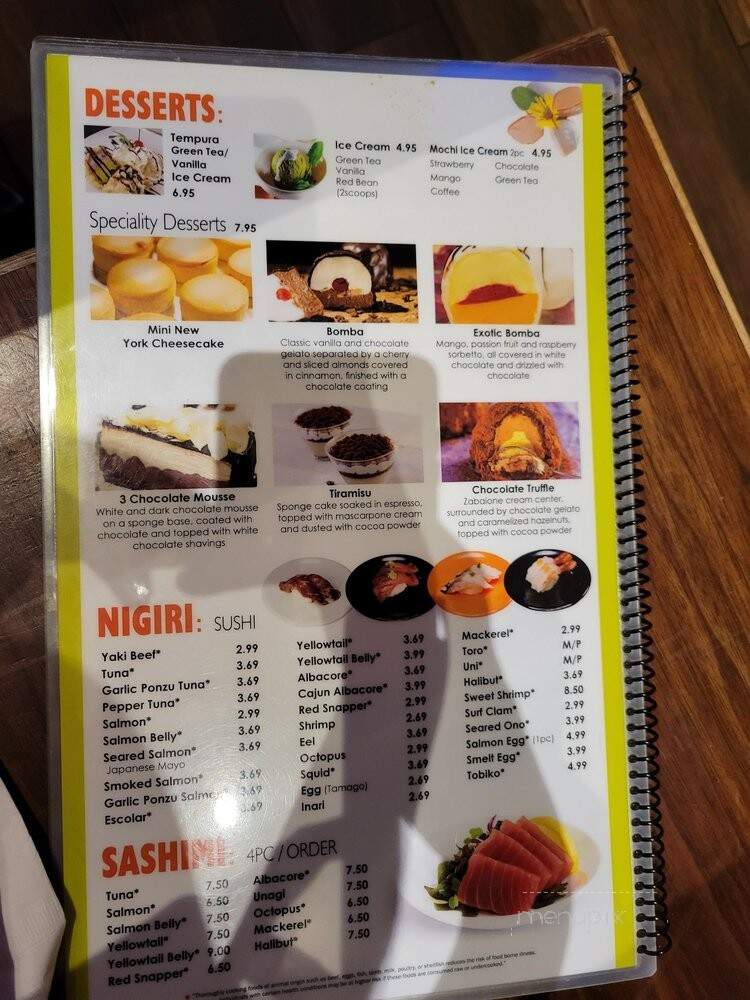 Kaizen Revolving Sushi - Las Vegas, NV menu_pic