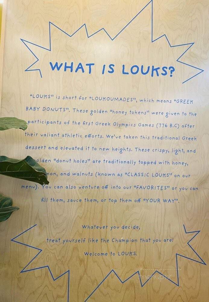 Louks Greek Baby Donuts - Downey, CA menu_pic