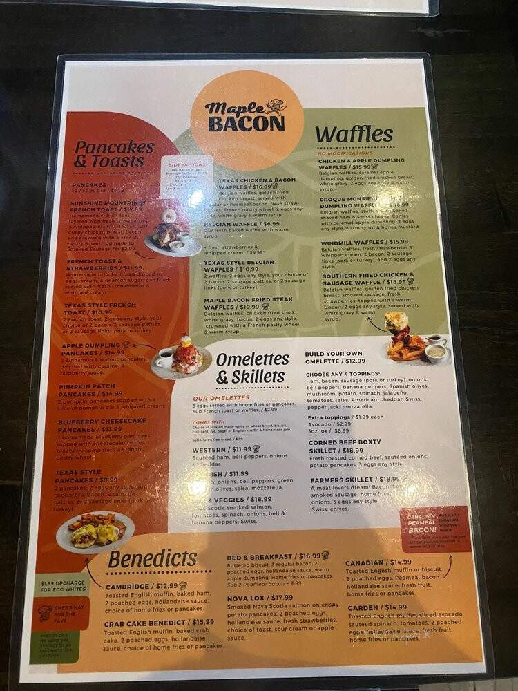 Maple Bacon Restaurant - Plano, TX menu_pic