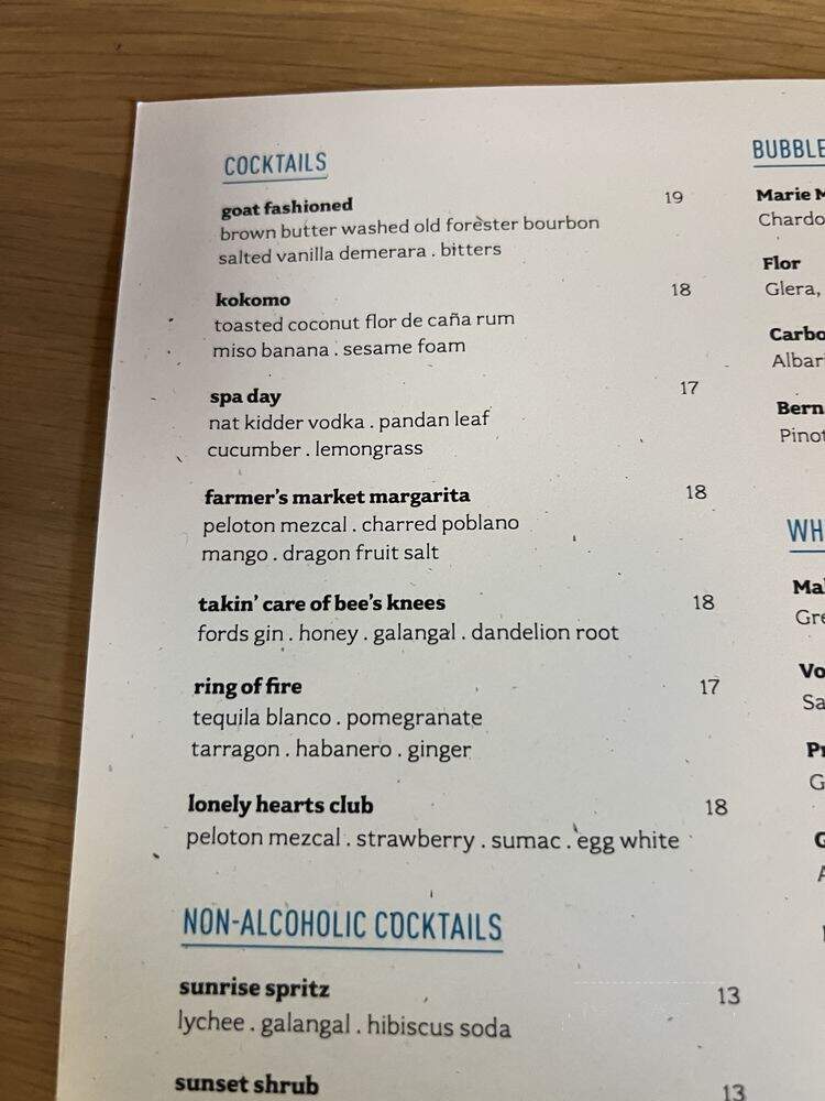 Girl & the Goat - Los Angeles, CA menu_pic