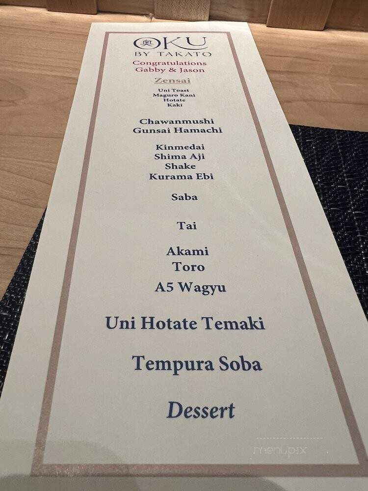 Takato - Fort Lauderdale, FL menu_pic