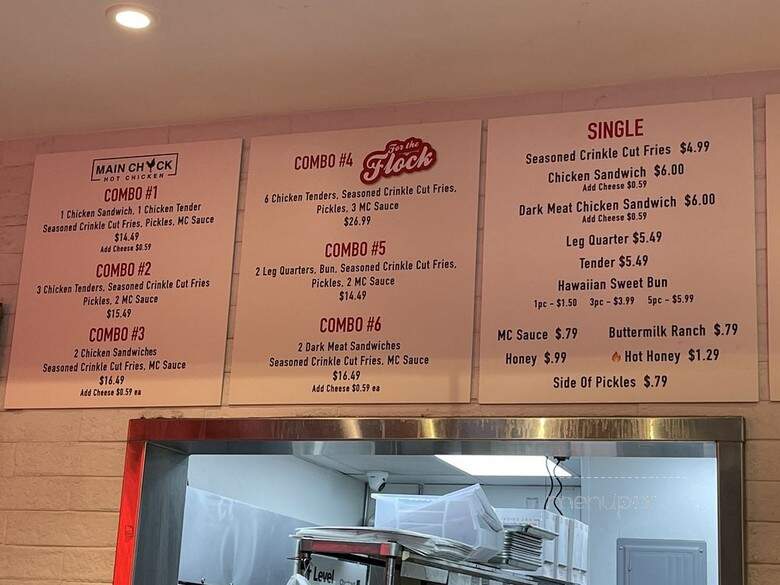 Main Chick Hot Chicken - Pasadena, CA menu_pic