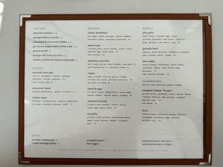 Paperboy - Austin, TX menu_pic