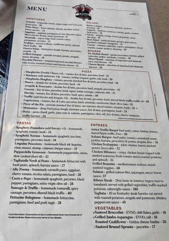 L'Antica Pizzeria Da Michele - Los Angeles, CA menu_pic