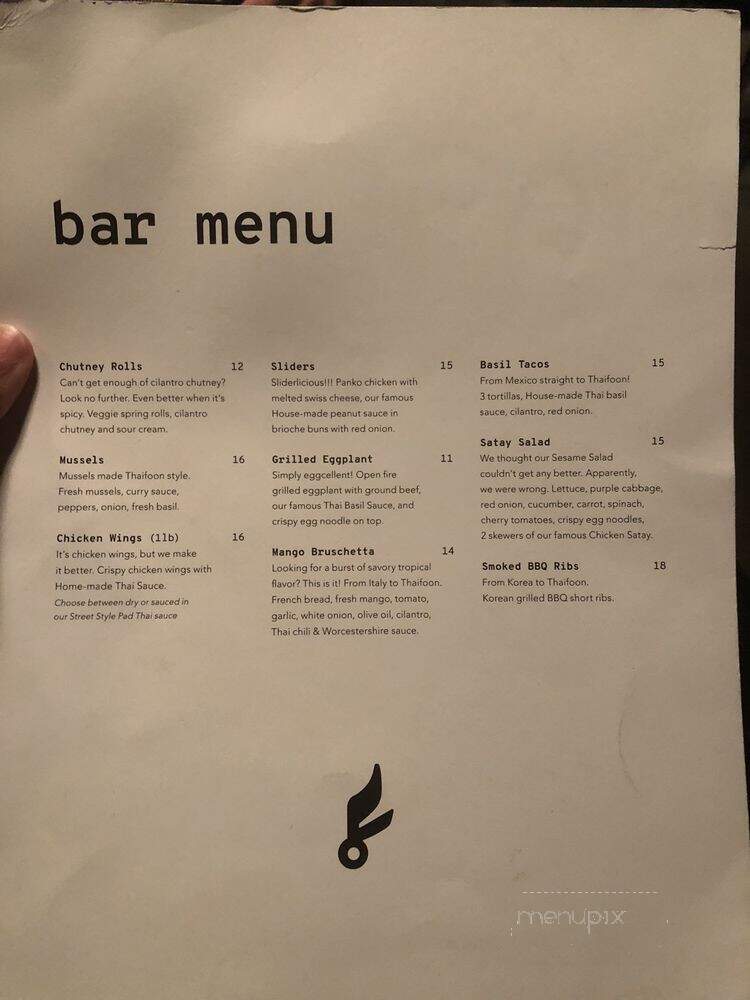 Thaifoon - London, ON menu_pic