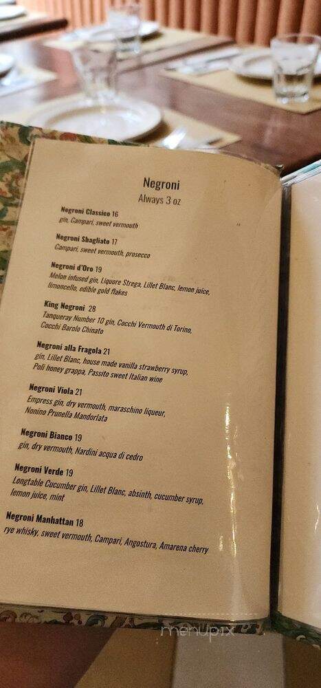 Fiorino - Vancouver, BC menu_pic