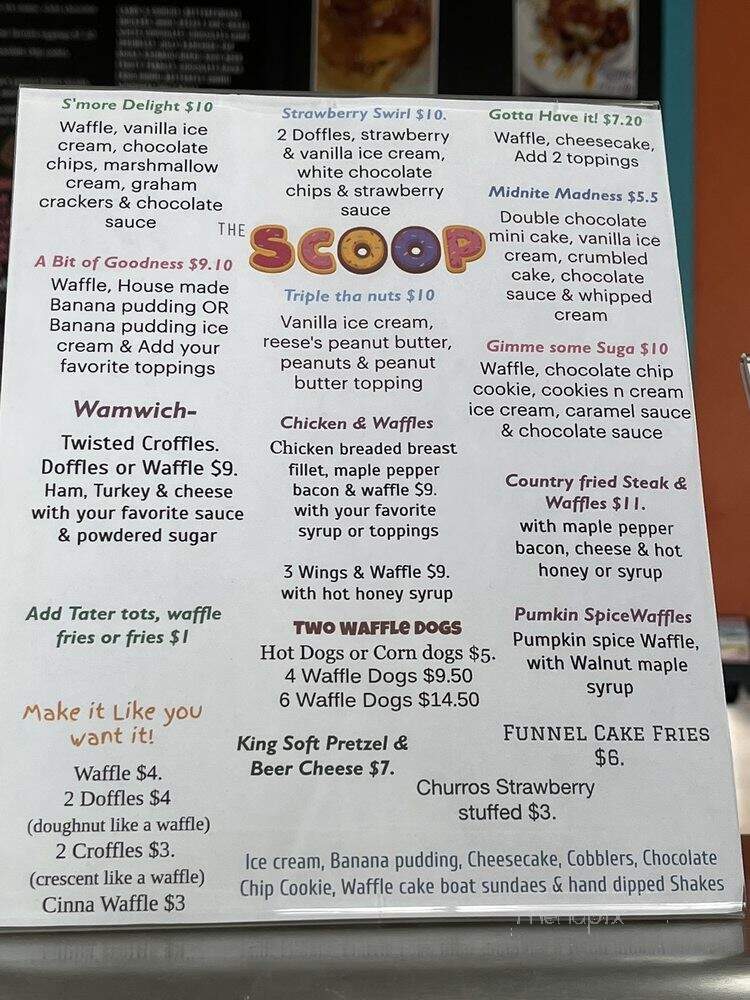 The Scoop Waffle & Sweet Shop - Jeffersonville, IN menu_pic
