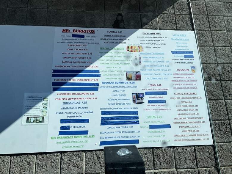 Mr Burrito Mexican Fast Food - Rogers, AR menu_pic