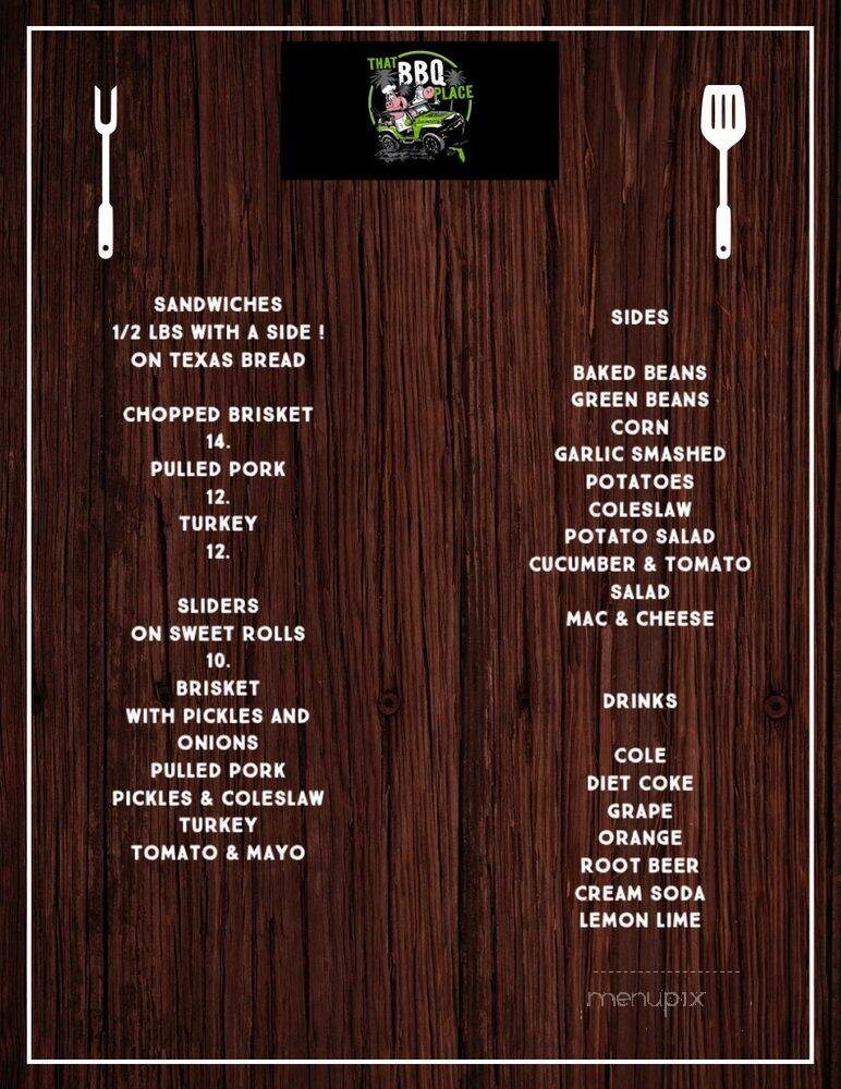 That BBQ Place - Matlacha, FL menu_pic